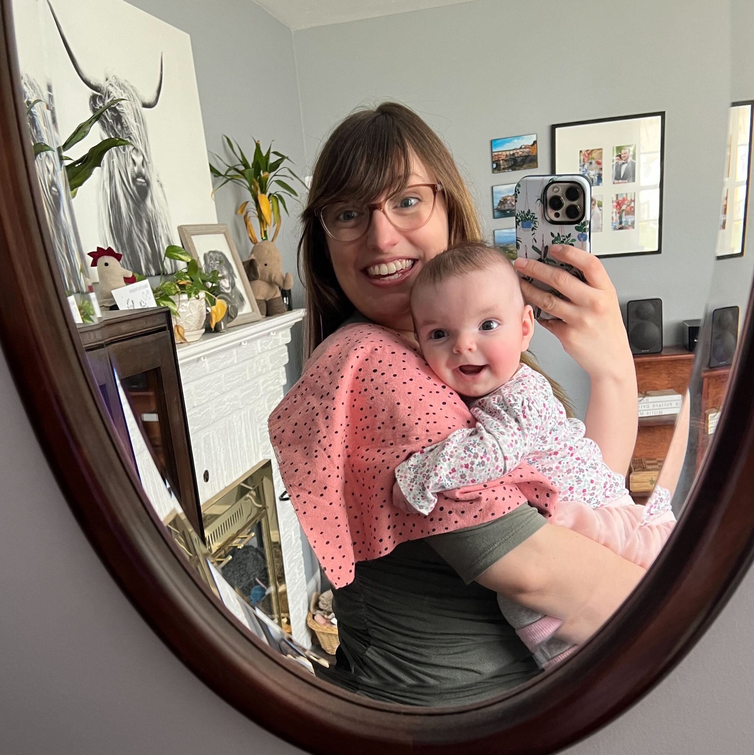 Mother's Day - Kelsey and baby Gwen mirror selfie