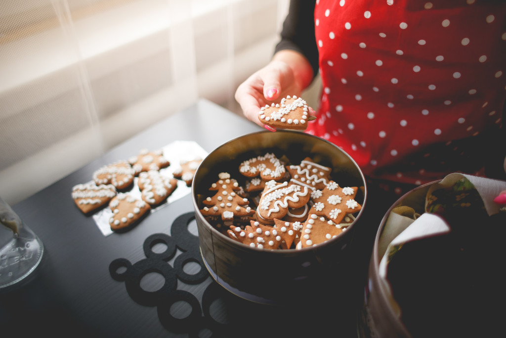 Holiday Christmas cookie baking - free winter stock photo