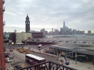 The Hoboken train station as seen from our office in 2014.
